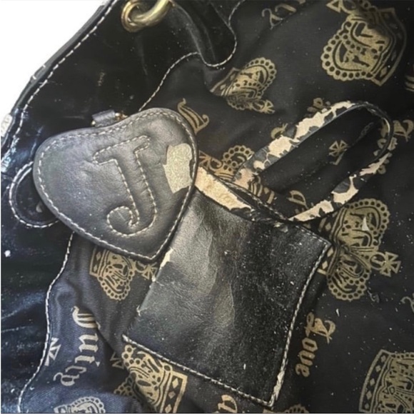 Juicy Couture Vintage Purse Black patent leather large bag - Picture 7 of 12